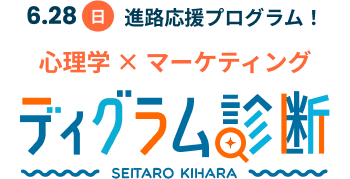 6.28(日) 進路応援プログラム 心理学×マーケティング ディグラム診断 SEITARO KIHARA