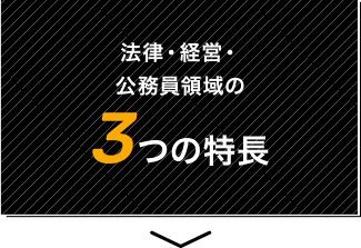 法律・経営・公務員領域の3つの特長